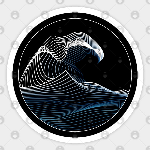 Dramabite The minimal wave off Kanagawa Sticker by dramabite